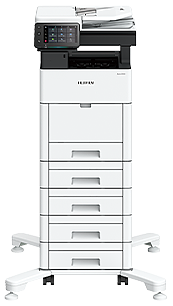 标配 + 四个可选550页纸盘 + 脚轮