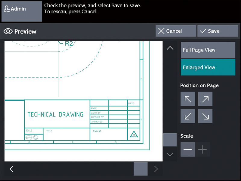 放大预览图,显示图纸信息