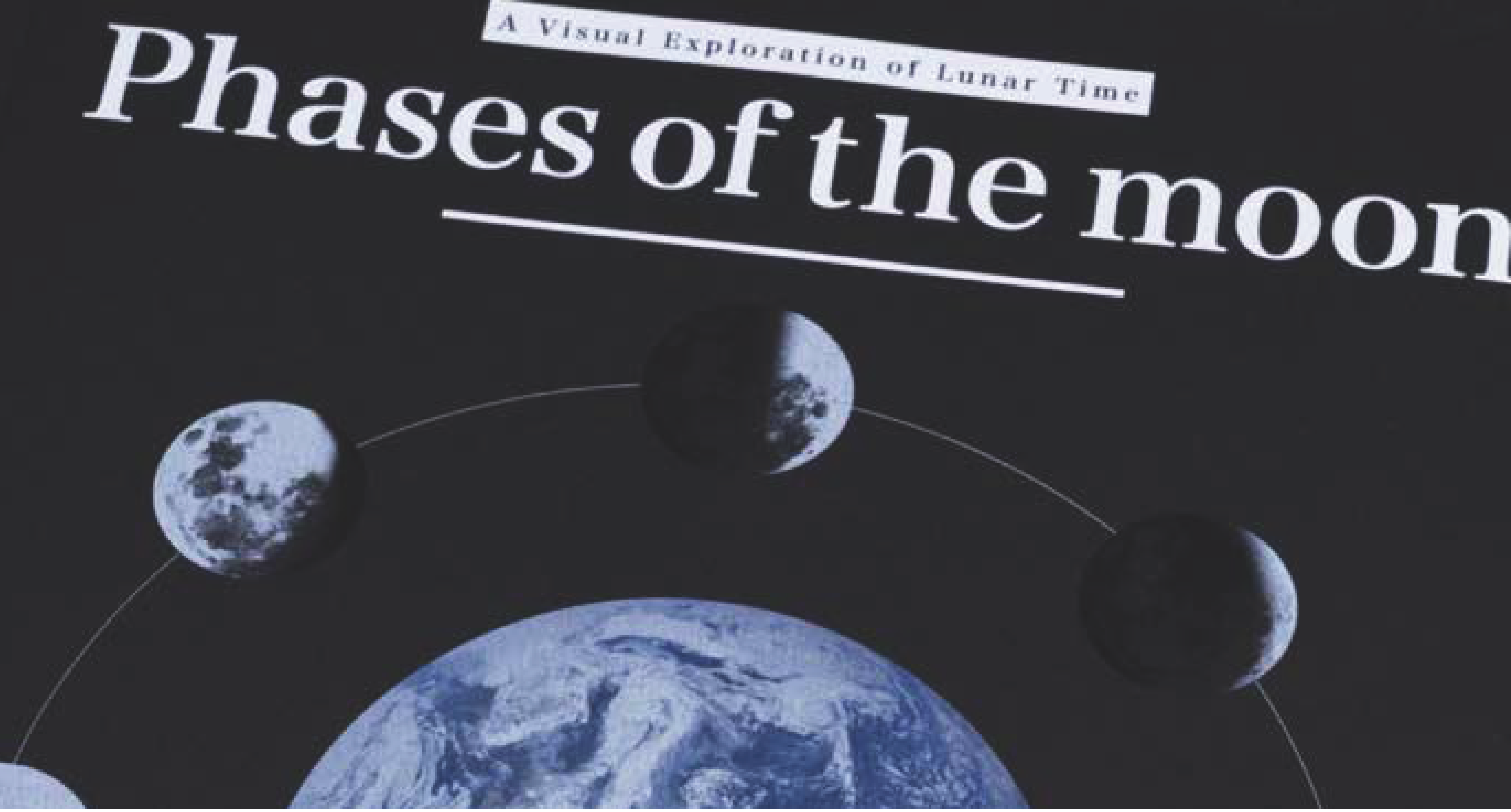 打印页面展示在深色背景上的月相图案,凸显不透明的白色墨粉在 CMYK 打印中增强色彩鲜艳度和对比度的效果。