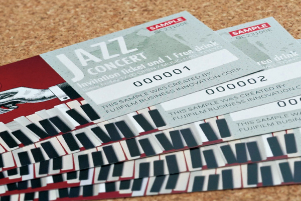 打印示例“带序号的票证”